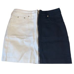 M.N.I Los Angeles White and Black Mini Skirt